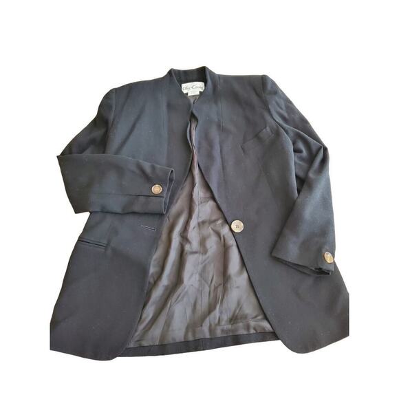 Vintage Oleg Cassini 1 Button Longline Blazer sz 10 - Picture 2 of 9
